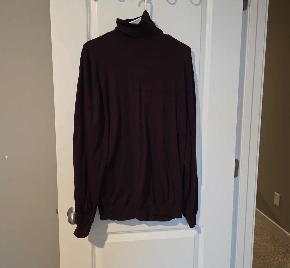 Zara Men's Plum Turtleneck Sweater